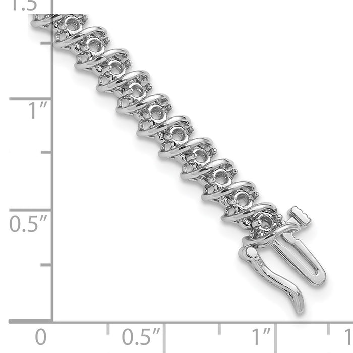 High-Quality 14K White Gold 2.1 Carat Round Diamond Tennis Bracelet - Stylish Value-4