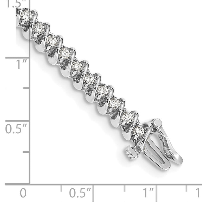 Buy Exclusive 14K White Gold Diamond Tennis Bracelet - Stylish & Affordable Luxury-4