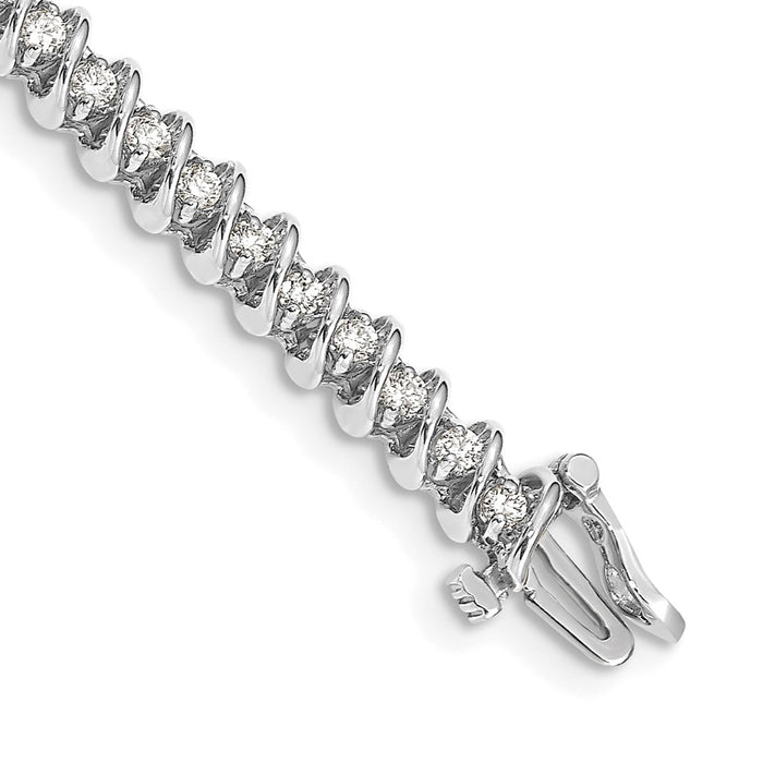 Buy Exclusive 14K White Gold VS Diamond Tennis Bracelet - Stylish Sparkle!-1