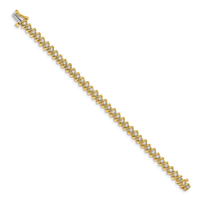 Shop Stylish 14K Gold AA Diamond Tennis Bracelet - 7.5" Length, Affordable Luxury-2