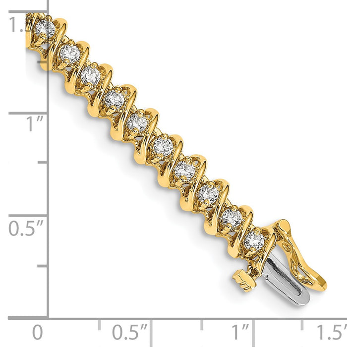 Shop Stylish 14K Gold AA Diamond Tennis Bracelet - 7.5" Length, Affordable Luxury-4