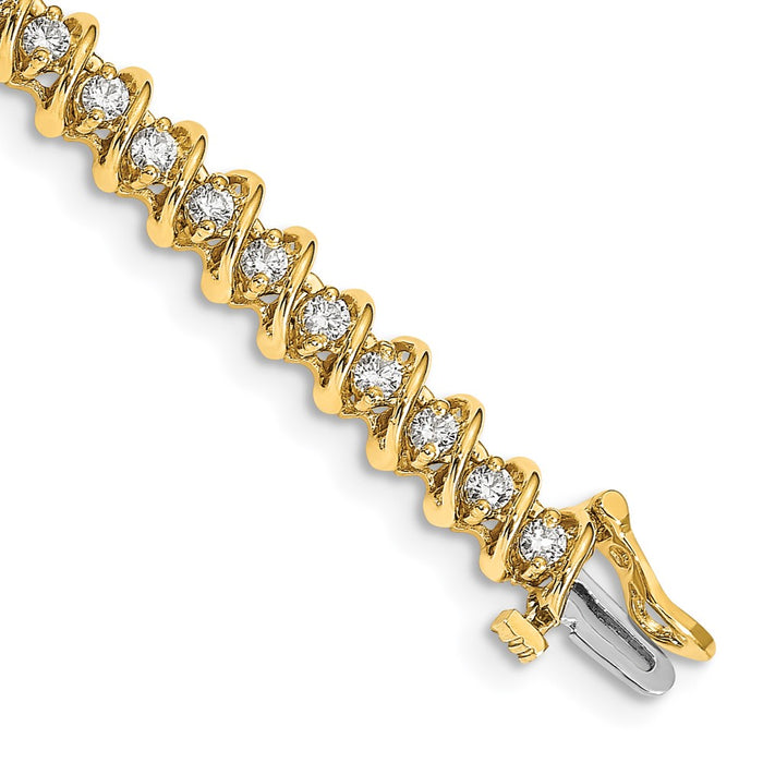 Shop Stylish 14K Gold AA Diamond Tennis Bracelet - 7.5" Length, Affordable Luxury-1