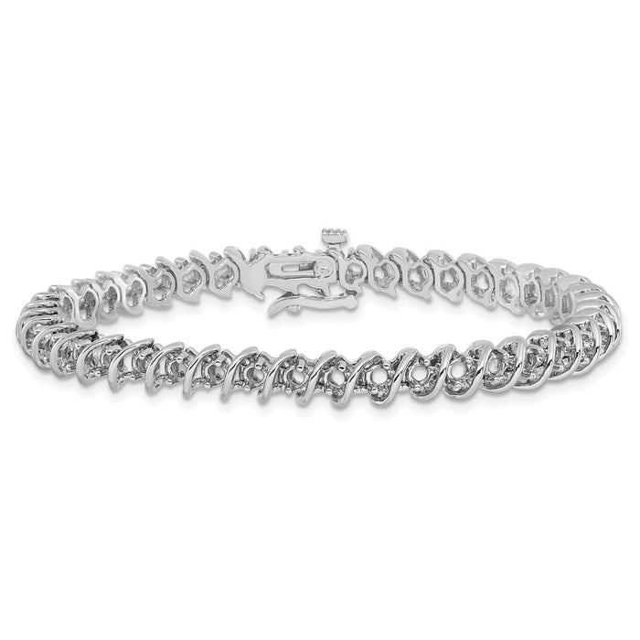 Buy Exclusive 14K White Gold 2.4mm Tennis Bracelet Setting - Stylish Value!-3