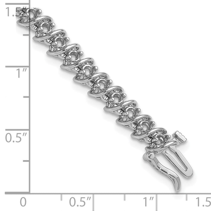 Buy Exclusive 14K White Gold 2.4mm Tennis Bracelet Setting - Stylish Value!-4
