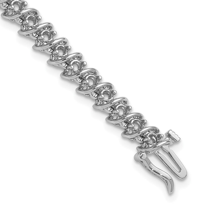 Buy Exclusive 14K White Gold 2.4mm Tennis Bracelet Setting - Stylish Value!-1
