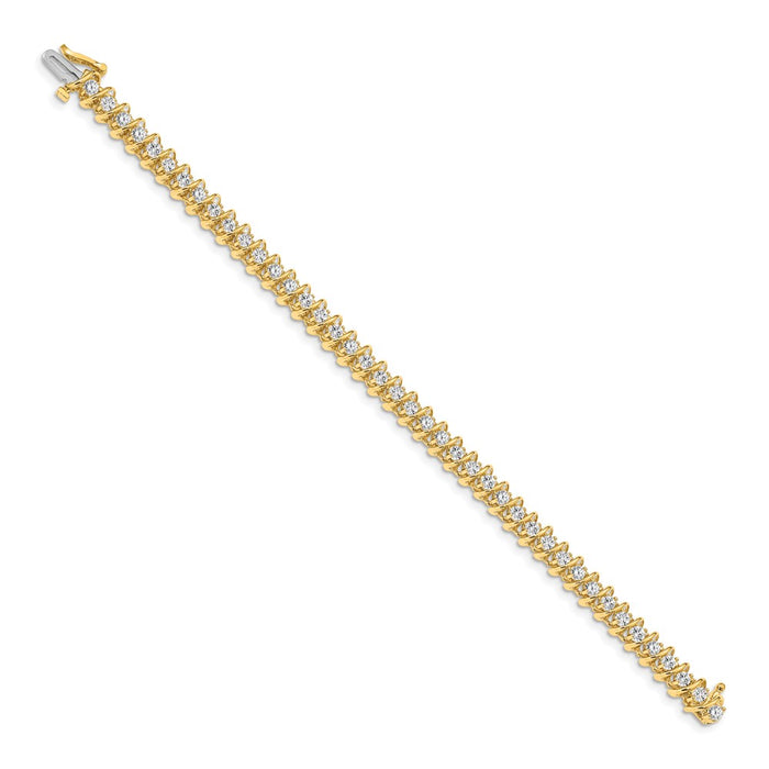 Buy Stylish 14K Gold Diamond Tennis Bracelet - Affordable Luxury at 7.5"-2