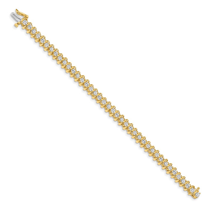 Shop Exclusive 14K Gold 2.9mm Diamond Tennis Bracelet Setting - Stylish Luxury-2