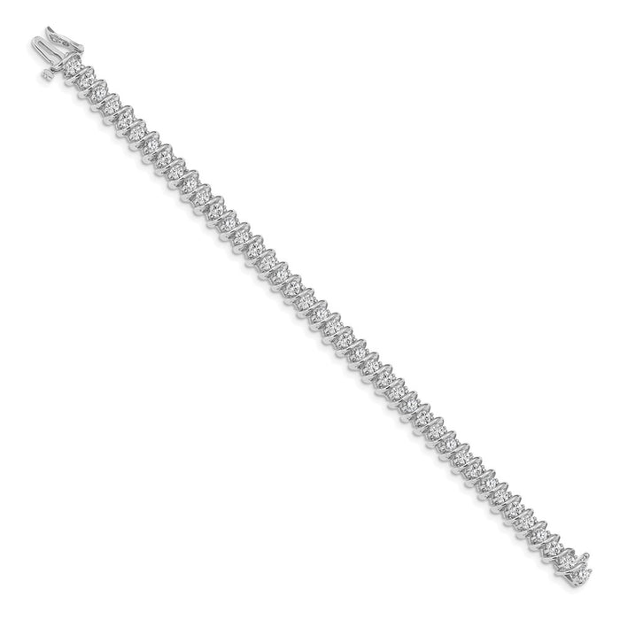 Buy Luxury 14K White Gold 2.9mm Tennis Bracelet Setting - Affordable Elegance!-2