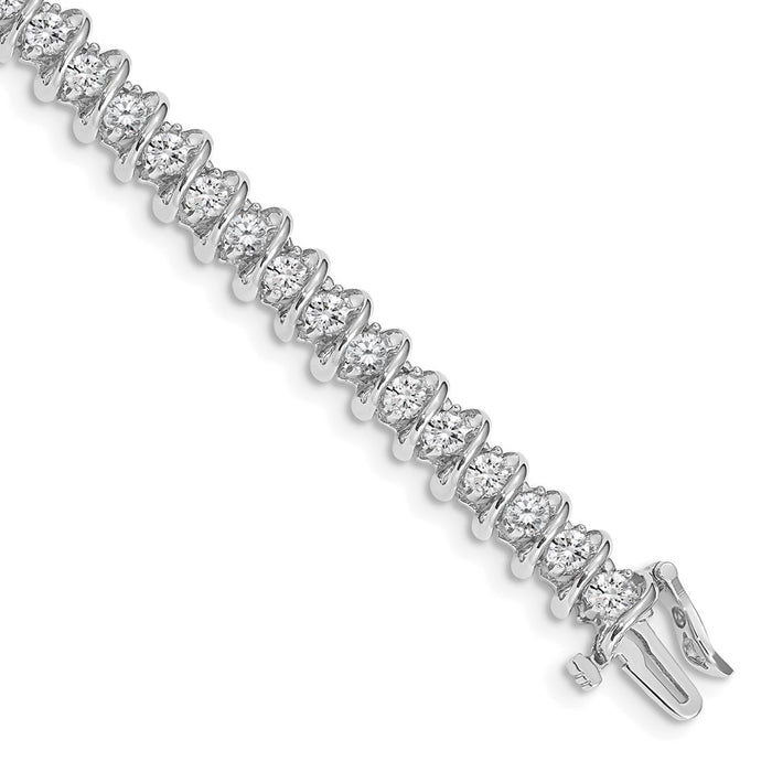 Buy Luxury 14K White Gold 2.9mm Tennis Bracelet Setting - Affordable Elegance!-1
