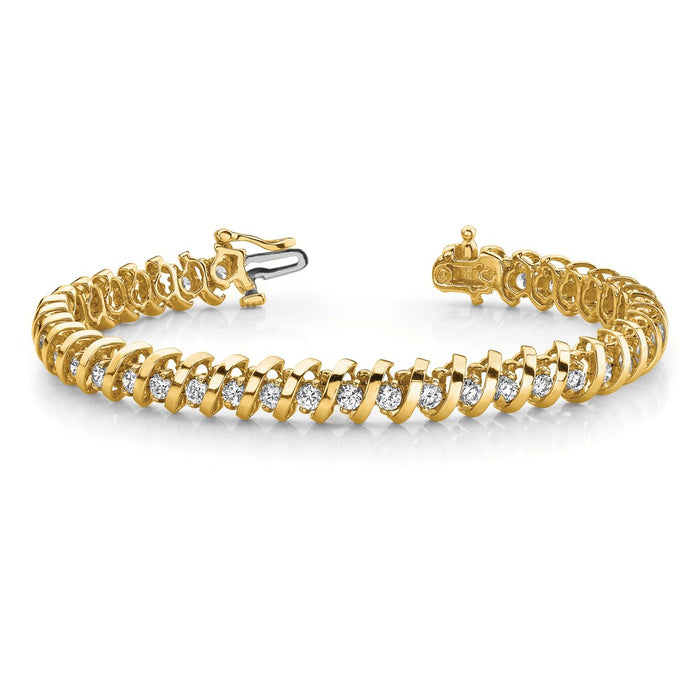 Shop Stylish 14K Gold 3.3mm Diamond Tennis Bracelet Setting - Luxury Value-3