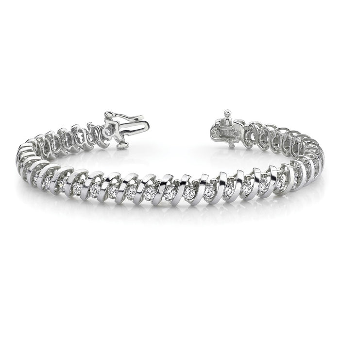 Exclusive 14K White Gold 3.3mm Tennis Bracelet Setting - Stylish Value Piece-3