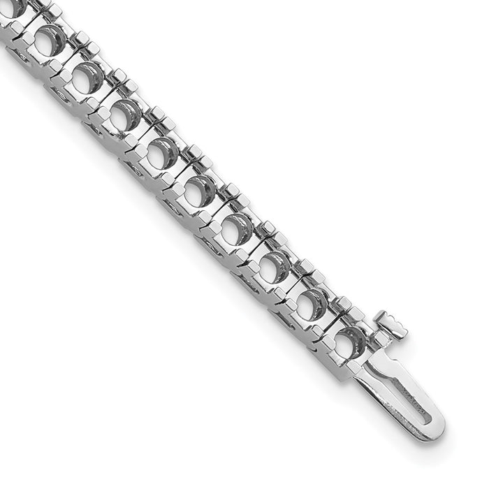 Shop Stylish 14K White Gold Tennis Bracelet Setting - .85mm, Luxury Value!-1