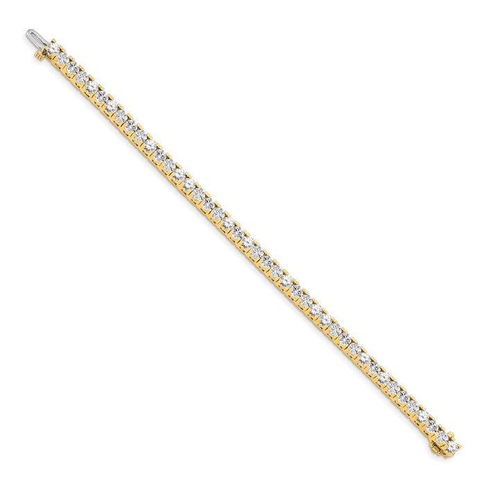 High-Quality 14K Gold Diamond Tennis Bracelet Setting - Affordable Luxury!-2