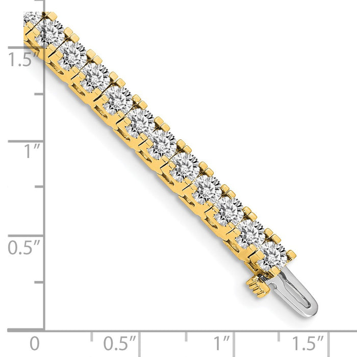 High-Quality 14K Gold Diamond Tennis Bracelet Setting - Affordable Luxury!-4
