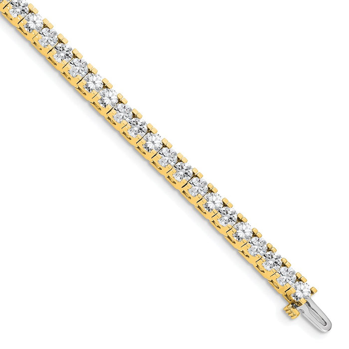 High-Quality 14K Gold Diamond Tennis Bracelet Setting - Affordable Luxury!-1