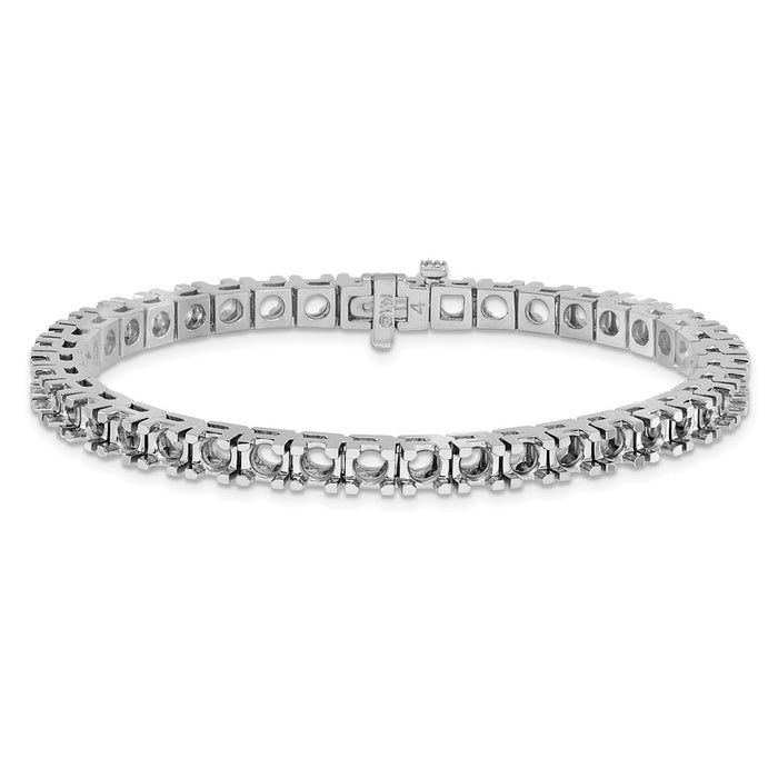 High-Quality 14K White Gold Tennis Bracelet Setting - Stylish & Affordable Value-3