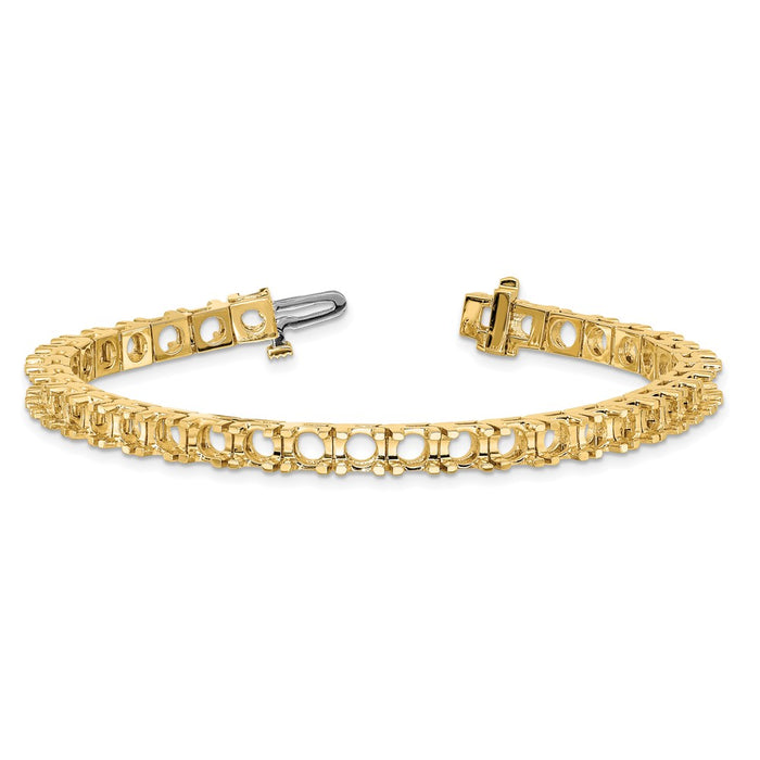 Shop Stylish 14K Gold Diamond Tennis Bracelet Setting - Luxury Design, Affordable Price-3