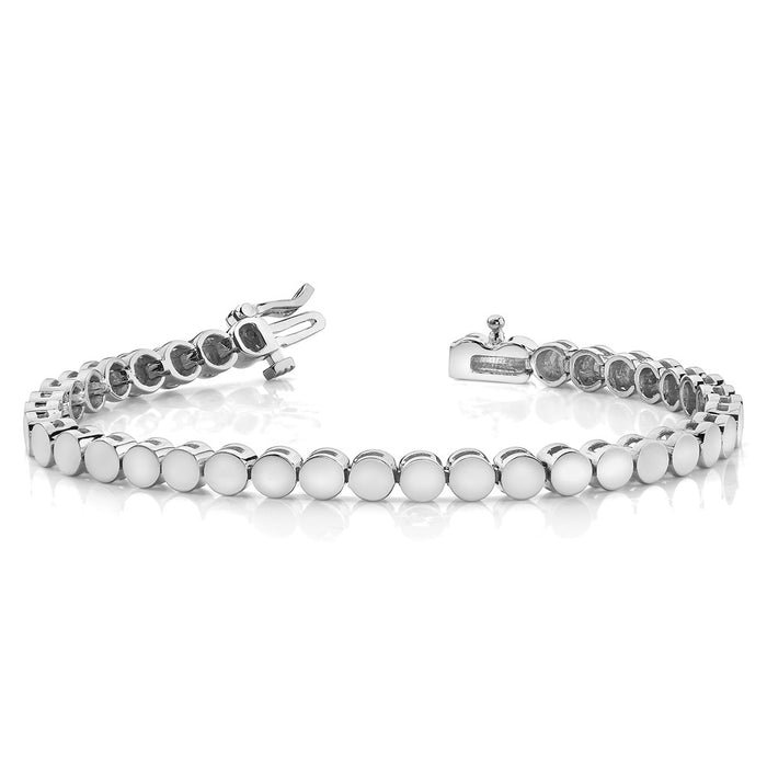 Shop Stylish 14K White Gold Add-A-Diamond Bracelet, 32 Settings for 4mm Stones-3