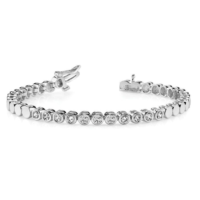 Shop Stylish 14K White Gold Add-A-Diamond Bracelet, 32 Settings for 4mm Stones-4