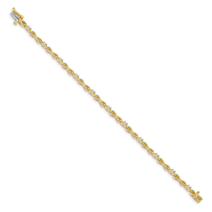 High-Quality 14K Gold Diamond Tennis Bracelet - Stylish & Affordable Luxury-2