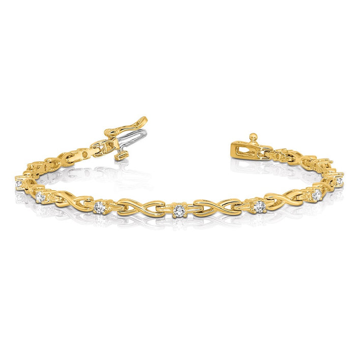 High-Quality 14K Gold AA Diamond Tennis Bracelet - Stylish Luxury Value Offer-3