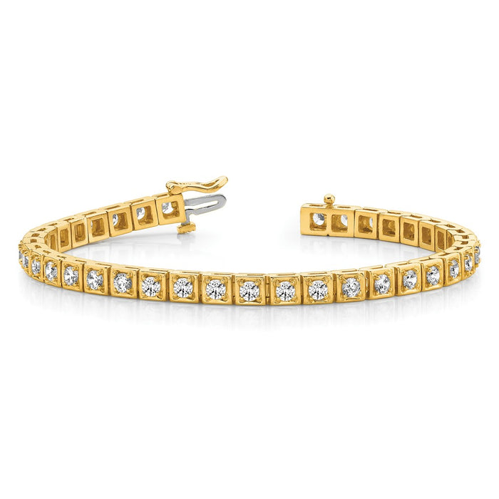 Exclusive 14K Gold 3mm Diamond Tennis Bracelet Setting | Stylish Luxury Value-3