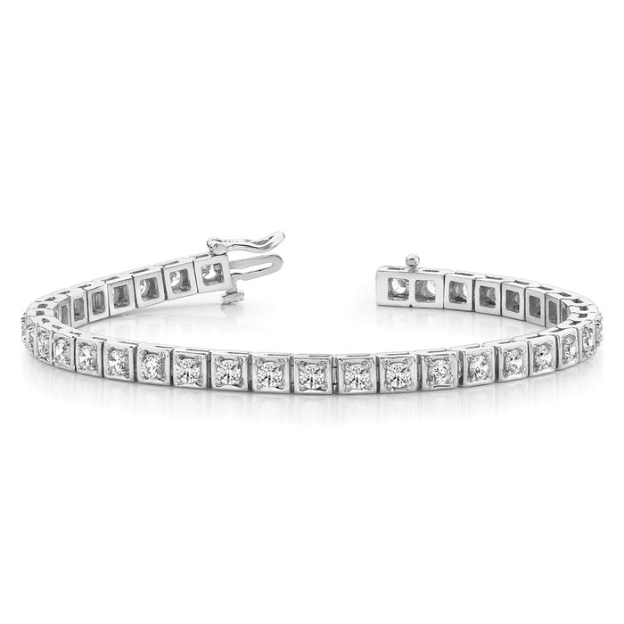 Exclusive 14K White Gold Tennis Bracelet Setting - Stylish & Affordable Luxury-3