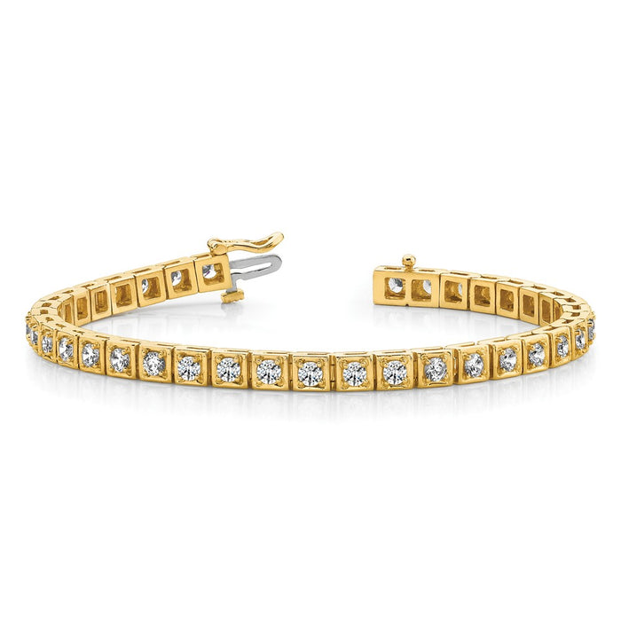 Buy Exclusive 14K Gold 3.4mm Diamond Tennis Bracelet - Stylish Luxury Value-3