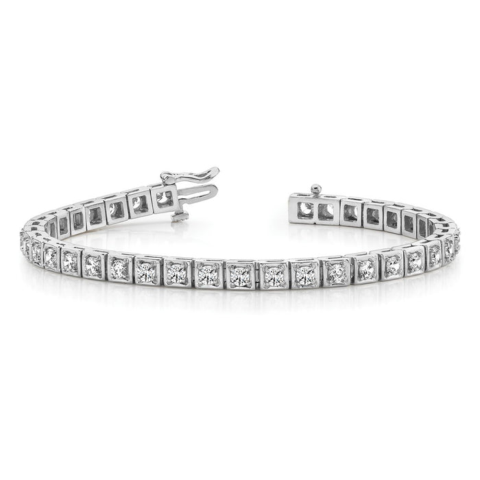 Buy Stylish 14K White Gold Tennis Bracelet Setting - High-Quality & Affordable-3
