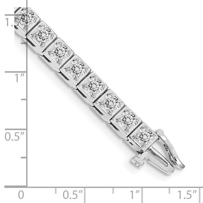 Buy Stylish 14K White Gold Tennis Bracelet Setting - High-Quality & Affordable-4