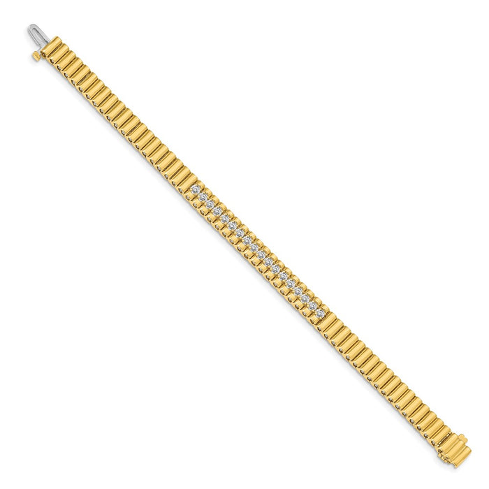 Buy Exclusive 14K Gold AA Diamond-Studded Link Bracelet - Stylish Luxury Value!-2