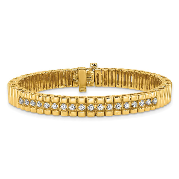 Shop 14K Gold AAA Diamond Chain Bracelet - Stylish Luxury at an Affordable Price-3