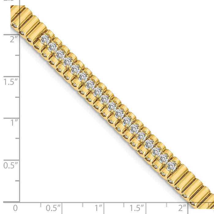 Shop Exclusive 14K Gold Diamond-Studded Link Bracelet - Stylish Luxury Accessory-4