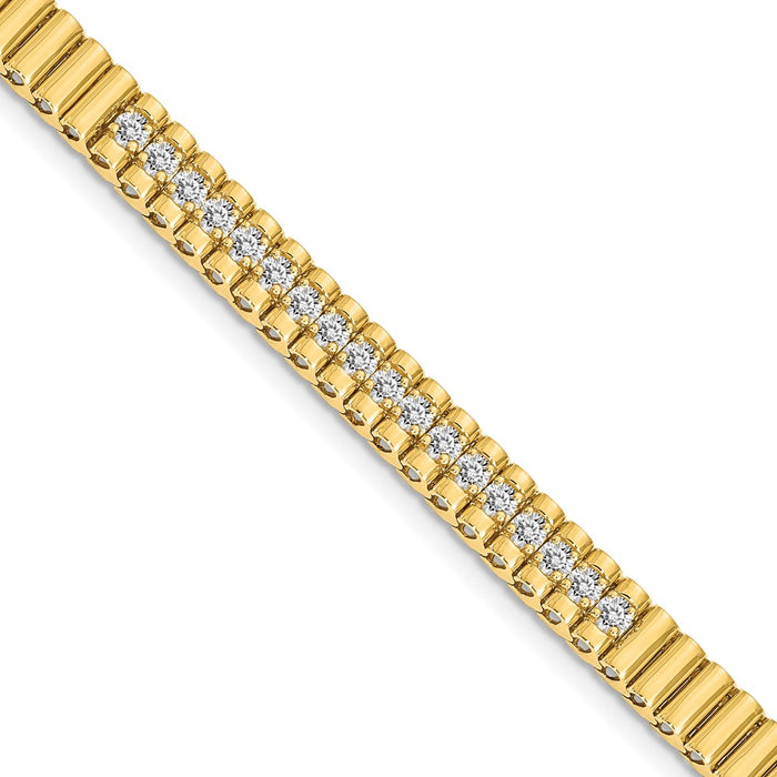 Shop 14K Gold AAA Diamond Chain Bracelet - Stylish Luxury at an Affordable Price-1