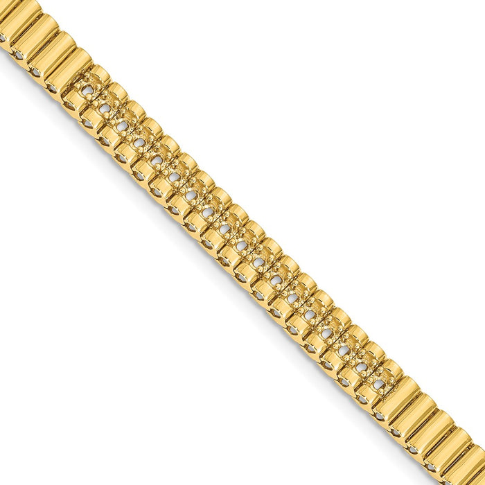 Shop Exclusive 14K Gold 2.4mm Diamond Link Bracelet - Luxury & Style Await!-1
