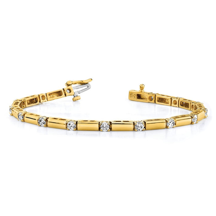 High-Quality 14K Gold Diamond Tennis Bracelet - Stylish Luxury at Great Value-3
