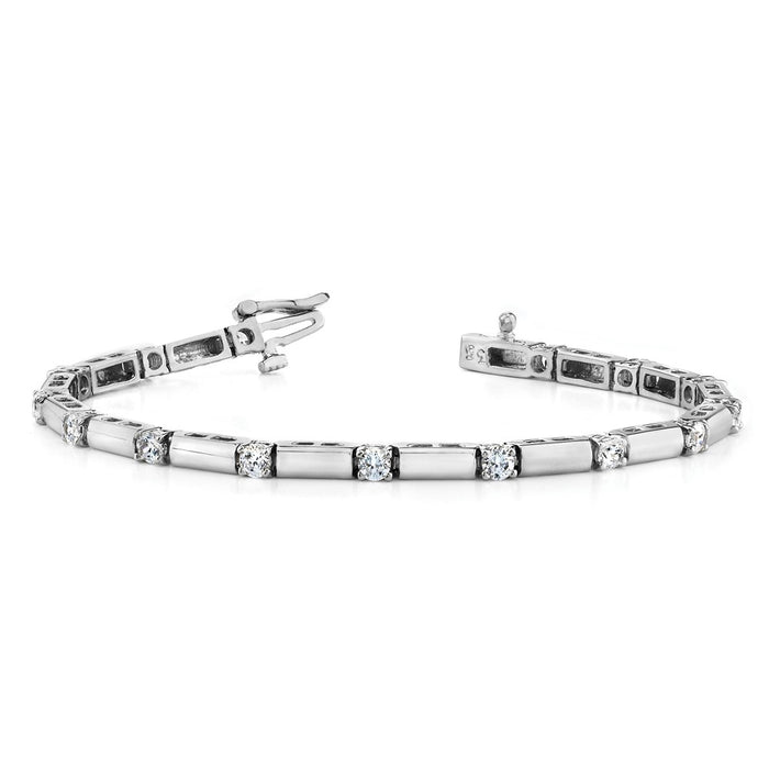 Buy Stylish 14K White Gold Diamond Tennis Bracelet - Luxury & Value Combined-3