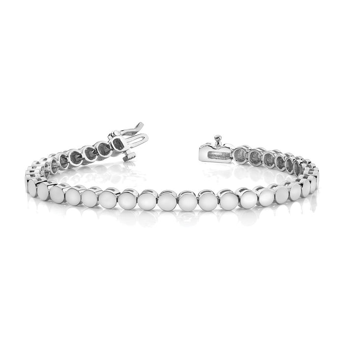 Exclusive 14K White Gold Add-A-Diamond Bracelet - 52 Stylish Stones, 2.25mm-3