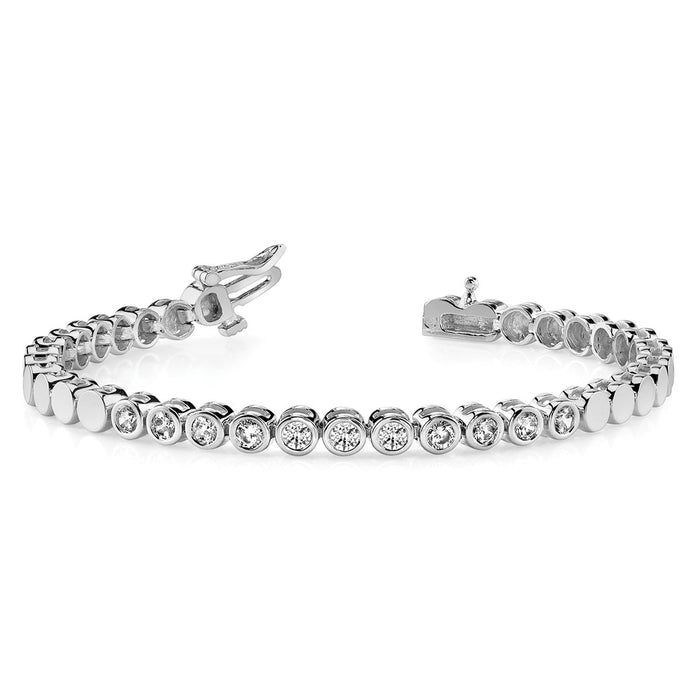 Exclusive 14K White Gold Add-A-Diamond Bracelet - 52 Stylish Stones, 2.25mm-4