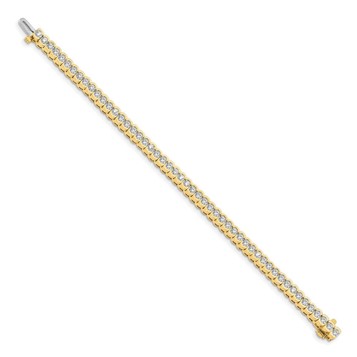 Buy Exclusive 14K Gold 3mm Round Diamond Tennis Bracelet Setting - Stylish Value-2