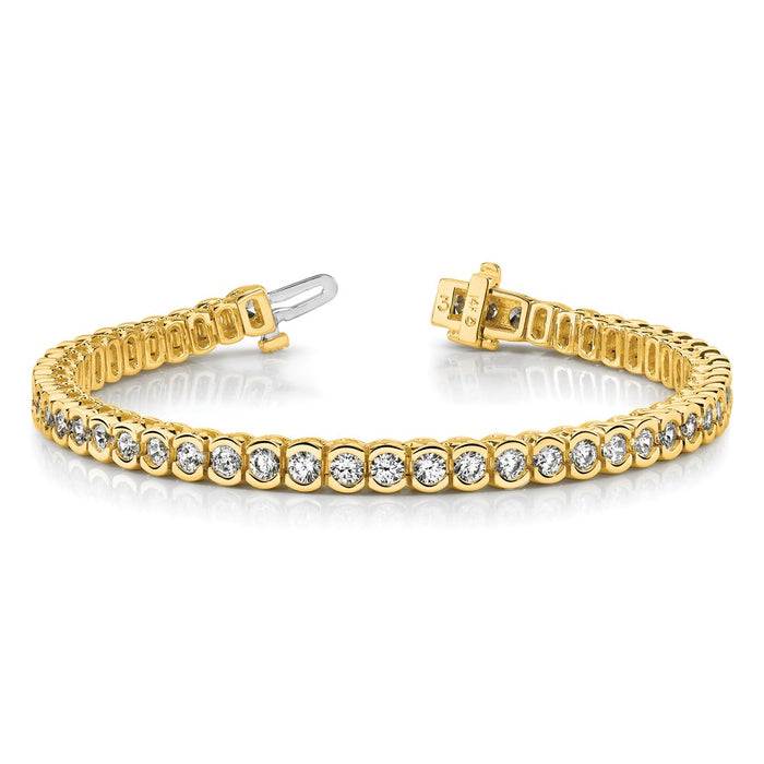 Buy Exclusive 14K Gold 3mm Round Diamond Tennis Bracelet Setting - Stylish Value-3