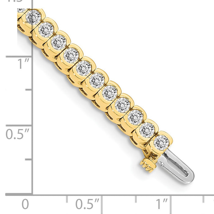 Buy Exclusive 14K Gold 3mm Round Diamond Tennis Bracelet Setting - Stylish Value-4