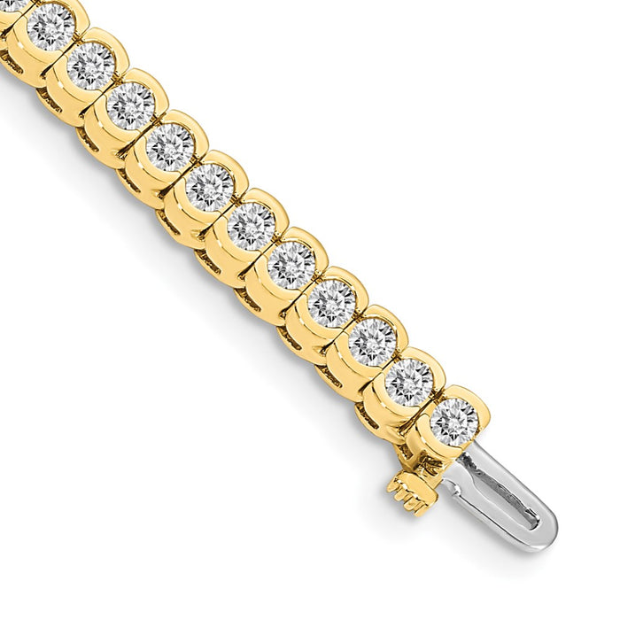Buy Exclusive 14K Gold 3mm Round Diamond Tennis Bracelet Setting - Stylish Value-1