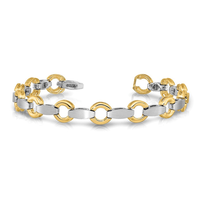 High-Quality 14K Two-Tone Add-a-Diamond Bracelet - Stylish 13-Stone Capacity-3