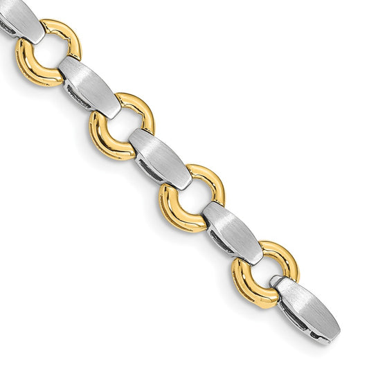 High-Quality 14K Two-Tone Add-a-Diamond Bracelet - Stylish 13-Stone Capacity