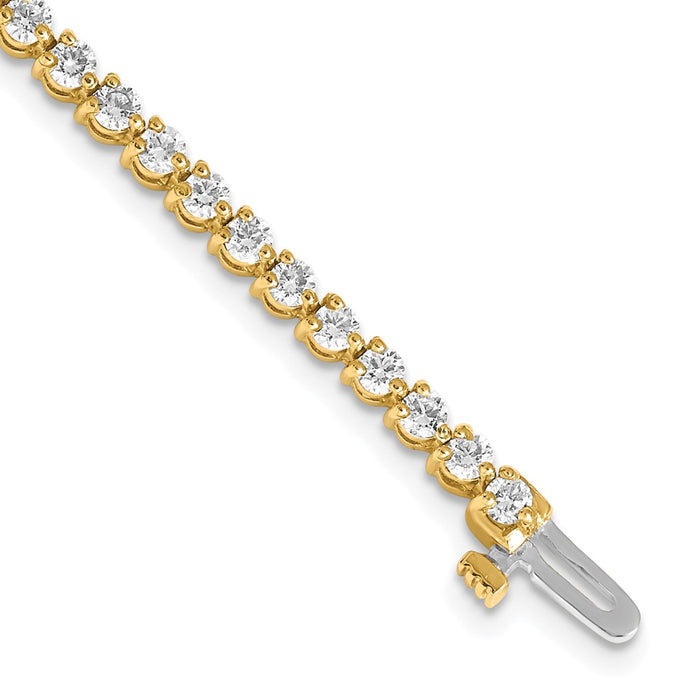 High-Quality 14K Gold Diamond Tennis Bracelet - Stylish Luxury at Great Price!-1