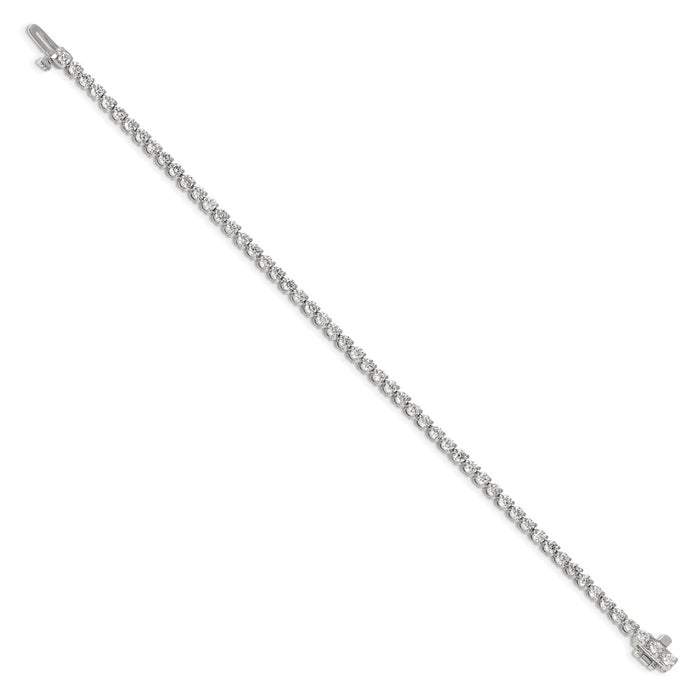 Buy Stylish 14K White Gold AAA Diamond Tennis Bracelet - 7.5" Length, Luxury Shine-2