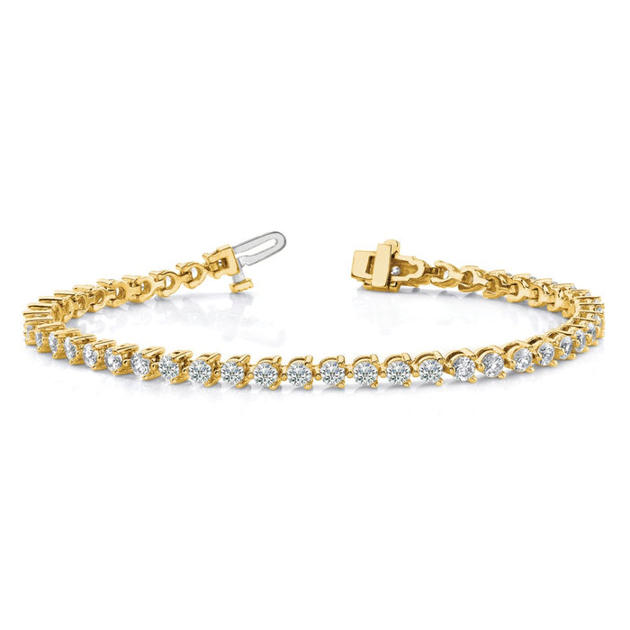 Exclusive 14K Gold Diamond Tennis Bracelet - Stylish & Affordable Luxury-3