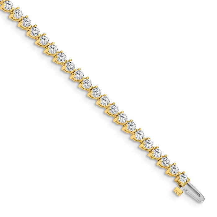 Exclusive 14K Gold Diamond Tennis Bracelet - Stylish & Affordable Luxury-1