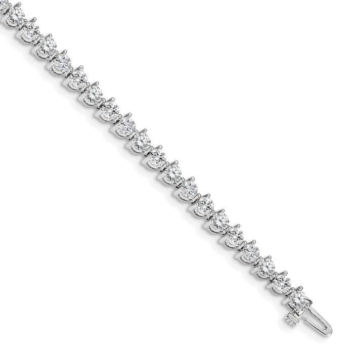 High-Quality 14K White Gold Diamond Tennis Bracelet Setting - Stylish Value!-1